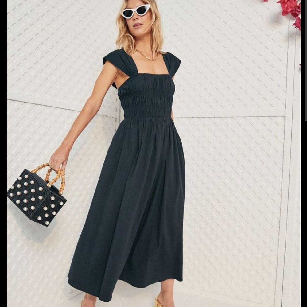 Tuckernuck Pomander Place Black Noah Smocked Dress